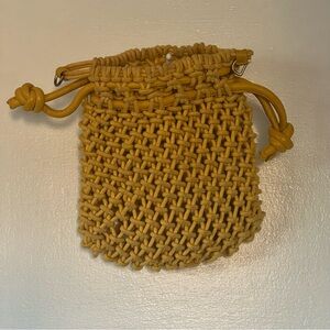 Clare V Yellow Drawstring Pouch